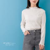 襟シャーリングメロートップス ロンＴ ハイネック | mili an deni | 詳細画像6 