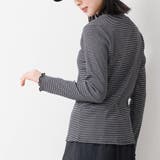 襟シャーリングメロートップス ロンＴ ハイネック | mili an deni | 詳細画像14 