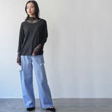 レディース トップス ギャザーネックレース切替トップス | mili an deni | 詳細画像17 