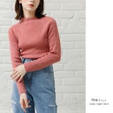 ピンク | 洗える ウォッシャブルボトルネックリブニット ボトルネック | mili an deni