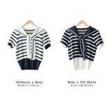 セーラー半袖ニット 袖リボン サマーニット | mili an deni | 詳細画像16 