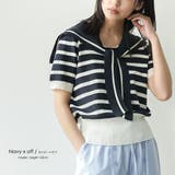 セーラー半袖ニット 袖リボン サマーニット | mili an deni | 詳細画像11 