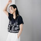 バンダナキャミレイヤードトップス レイヤード風 クルーネック | mili an deni | 詳細画像18 