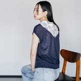 バンダナスカーフ付き半袖ニットトップス クルーネック シアートップス | mili an deni | 詳細画像17 