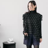 パール付き花柄レースベスト クルーネック コットンレース | mili an deni | 詳細画像13 