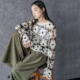 クロシェ花柄プルオーバートップス かぎ針 クルーネック | mili an deni | 詳細画像8 