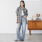 マドラスチェックシャツトップス ブラウス レギュラーカラー | mili an deni | 詳細画像9