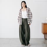 マドラスチェックシャツトップス ブラウス レギュラーカラー | mili an deni | 詳細画像15