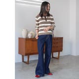 6分袖ラガーニットプルオーバー トップス 配色襟 | mili an deni | 詳細画像15 