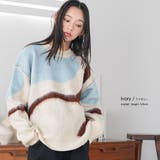 マルチカラー圧縮ニットプルオーバー トップス シャギーニット | mili an deni | 詳細画像6 