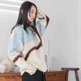 マルチカラー圧縮ニットプルオーバー トップス シャギーニット | mili an deni | 詳細画像7 