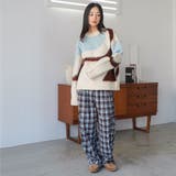 マルチカラー圧縮ニットプルオーバー トップス シャギーニット | mili an deni | 詳細画像9 