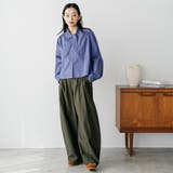 タイ付きストライプギャザーブラウス コットン ボウタイ付き | mili an deni | 詳細画像16 