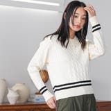 ポロケーブルニットプルオーバー トップス ポロ襟 | mili an deni | 詳細画像8 