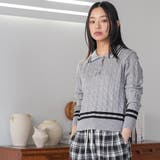 ポロケーブルニットプルオーバー トップス ポロ襟 | mili an deni | 詳細画像12 