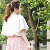フリル袖トップス シルクタッチメランジ ボートネック | mili an deni | 詳細画像6