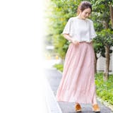 フリル袖トップス シルクタッチメランジ ボートネック | mili an deni | 詳細画像7