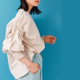 ポプリン袖ギャザーブラウス ミドル丈 袖リボン | mili an deni | 詳細画像7