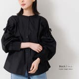 ポプリン袖ギャザーブラウス ミドル丈 袖リボン | mili an deni | 詳細画像11