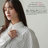 襟レースストライプブラウス ブラウス レディース | mili an deni | 詳細画像2 