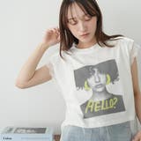 チュールレイヤードプリントTシャツ レディース シアートップス | mili an deni | 詳細画像7 