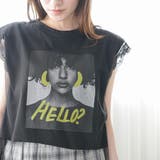 チュールレイヤードプリントTシャツ レディース シアートップス | mili an deni | 詳細画像11 