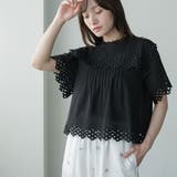 フロントタック スカラップレースブラウス レディース | mili an deni | 詳細画像6 
