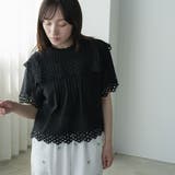 フロントタック スカラップレースブラウス レディース | mili an deni | 詳細画像7 
