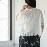 フロントタック スカラップレースブラウス レディース | mili an deni | 詳細画像12 