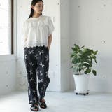 フロントタック スカラップレースブラウス レディース | mili an deni | 詳細画像13 