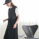 透かし編みニットベスト レディース ロング丈 | mili an deni | 詳細画像13 
