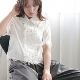 フロントフリル レースブラウス レディース | mili an deni | 詳細画像12 