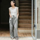 アシンメトリーフラワーレースベスト レディース 花柄レース | mili an deni | 詳細画像8
