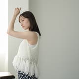 裾フリンジメッシュトップス レディース ノースリーブ | mili an deni | 詳細画像7