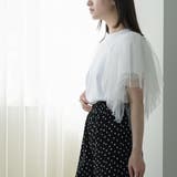 袖ティアードチュールTシャツ レディース 半袖 | mili an deni | 詳細画像7