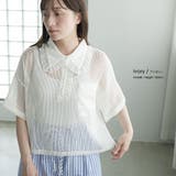 襟フリルメッシュポロプルオーバー レディース 半袖 | mili an deni | 詳細画像5