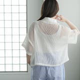 襟フリルメッシュポロプルオーバー レディース 半袖 | mili an deni | 詳細画像7