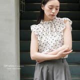 ノースリーブドットシアーブラウス レディース ドット柄 | mili an deni | 詳細画像5
