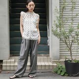 ノースリーブドットシアーブラウス レディース ドット柄 | mili an deni | 詳細画像8