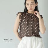 ノースリーブドットシアーブラウス レディース ドット柄 | mili an deni | 詳細画像10