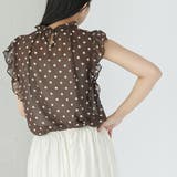 ノースリーブドットシアーブラウス レディース ドット柄 | mili an deni | 詳細画像12