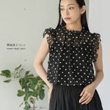 ノースリーブドットシアーブラウス レディース ドット柄 | mili an deni | 詳細画像15