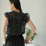 ノースリーブドットシアーブラウス レディース ドット柄 | mili an deni | 詳細画像16