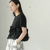 裾ウェーブフリルTシャツ レディース 半袖 | mili an deni | 詳細画像11