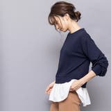 布帛切替ニットPO ストレッチ起毛 クルーネック | mili an deni | 詳細画像9 