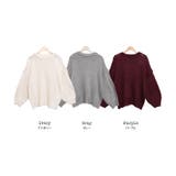 ダメージ加工ハンドステッチニットセーター ドロップショルダー 長袖 | mili an deni | 詳細画像12 