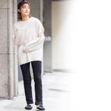 ダメージ加工ハンドステッチニットセーター ドロップショルダー 長袖 | mili an deni | 詳細画像11 