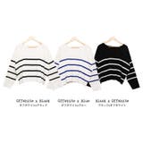 ボーダーニットプルオーバー ドロップショルダー ボートネック | mili an deni | 詳細画像17