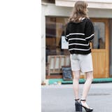 ボーダーニットプルオーバー ドロップショルダー ボートネック | mili an deni | 詳細画像16