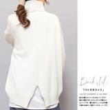 ウール混バックスリットニットセーター タートルネック ラウンドヘム | mili an deni | 詳細画像4 